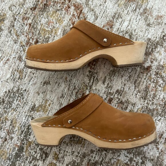 Lotta's from Stockholm Classic Brown/Tan Clogs in Oiled Nubuck (size 38) - Picture 3 of 8